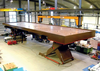 Mesa elevadora electrohidráulica de doble pantógrafo en tándem