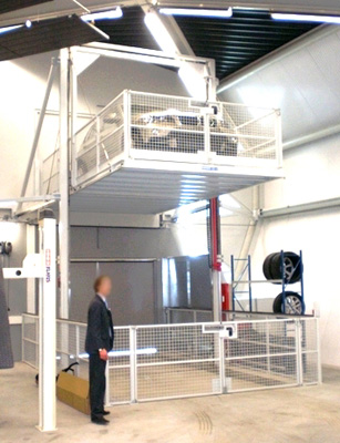 Elevador para automoviles a dos columnas