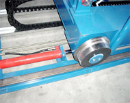 Detalle del sistema de traslación hidráulico