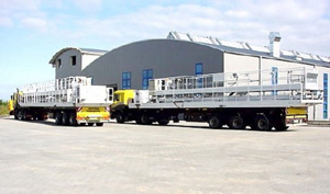 Transporte de los castilletes en vehículos especiales desde nuestras instalaciones.